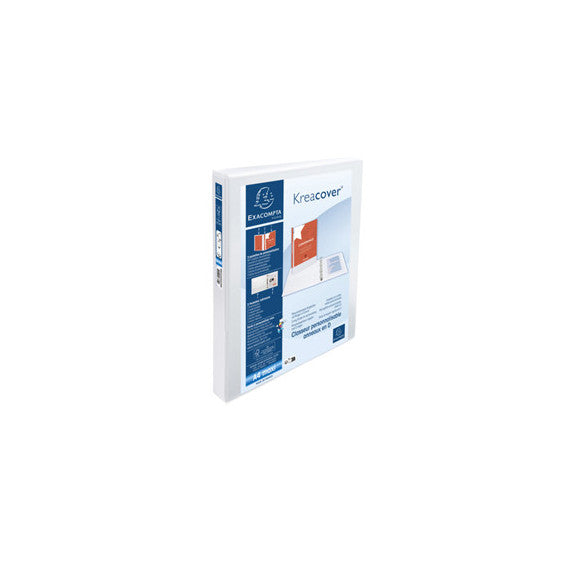 Raccoglitore personalizzabile Kreacover - PP - 4 anelli a D 25 mm - A4 maxi - bianco -Exacompta
