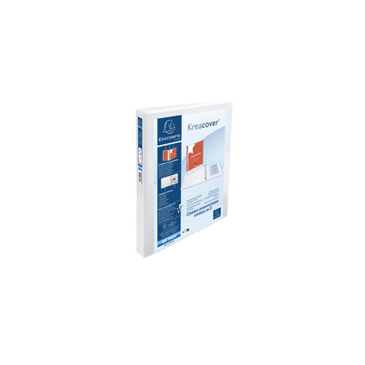 Raccoglitore personalizzabile Kreacover - PP - 4 anelli a D 25 mm - A4 maxi - bianco -Exacompta