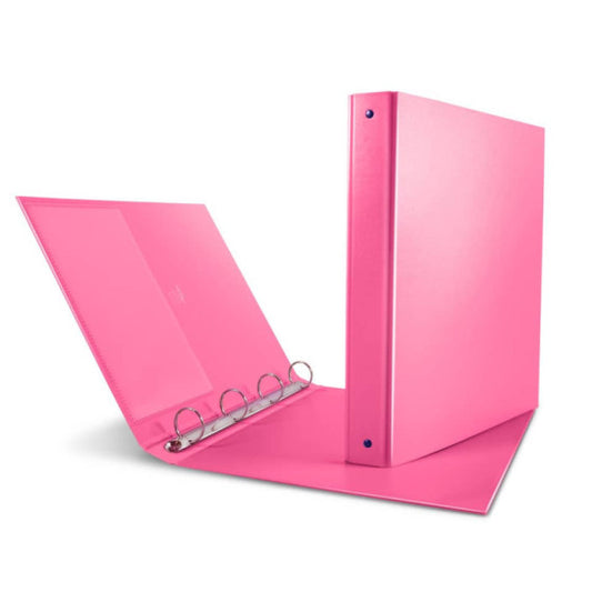 Raccoglitore Sei Rota Nettuno - 4 anelli a R 30 mm - A4 - dorso 3,5 cm - colore rosa - 36803149