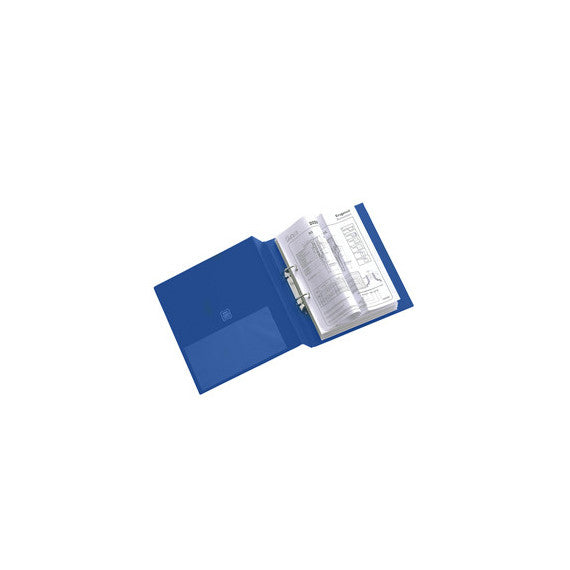 Raccoglitore Stelvio - 2 anelli quadri 65 mm - dorso 9 cm - 22 x 30 cm - blu - Sei Rota