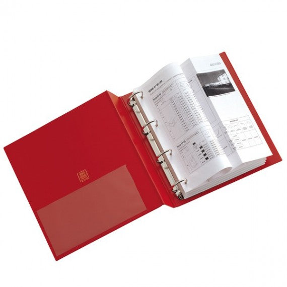 Raccoglitore Stelvio - 4 anelli a D 50 mm - dorso 7,5 cm - 22 x 30 cm - blu - Sei Rota