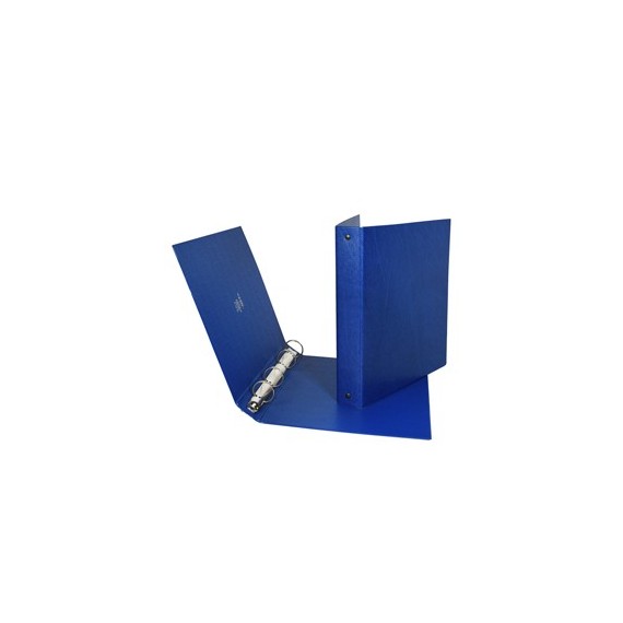 Raccoglitore Stelvio - 4 anelli tondi 25 mm - dorso 3 cm -15 x 21 cm - blu - Sei Rota
