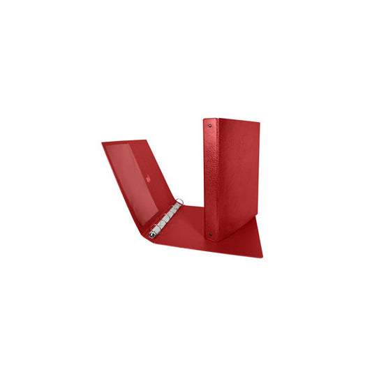 Raccoglitore Stelvio - 4 anelli tondi 25 mm - dorso 3 cm - 22 x 30 cm - rosso - Sei Rota