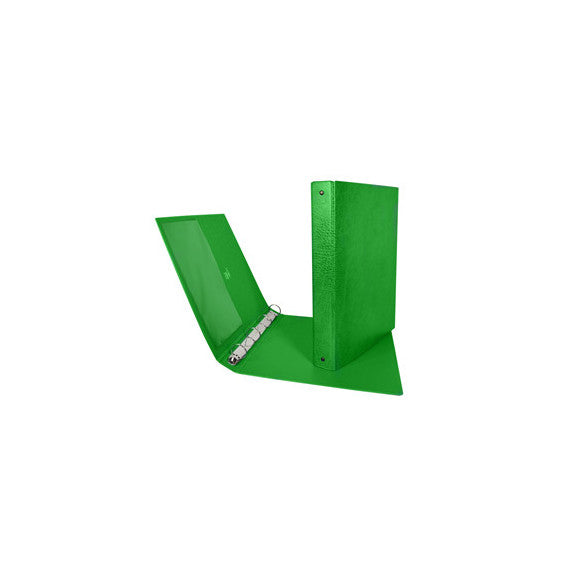 Raccoglitore Stelvio - 4 anelli tondi 25 mm - dorso 3 cm - 22 x 30 cm - verde - Sei Rota
