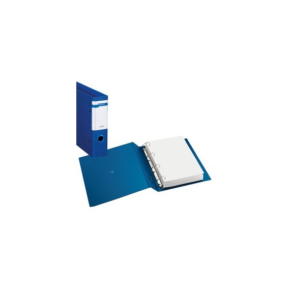 Raccoglitore Stelvio F - 4 anelli a D 40 mm - dorso 5 cm - 22x30 cm - blu - Sei Rota