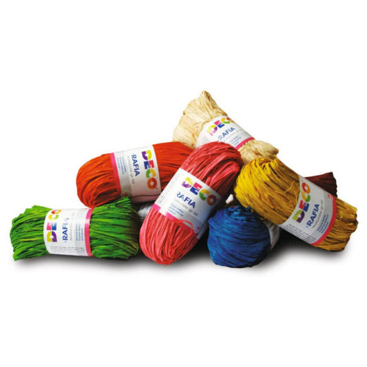 Rafia Deco 50 g in conf. da 10 pacchetti colori assortiti 04775