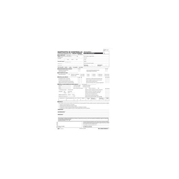 Rapporti di controllo efficienza energetica T1 - 3 copie snap - 31 x 21cm - 25 fogli - Edipro