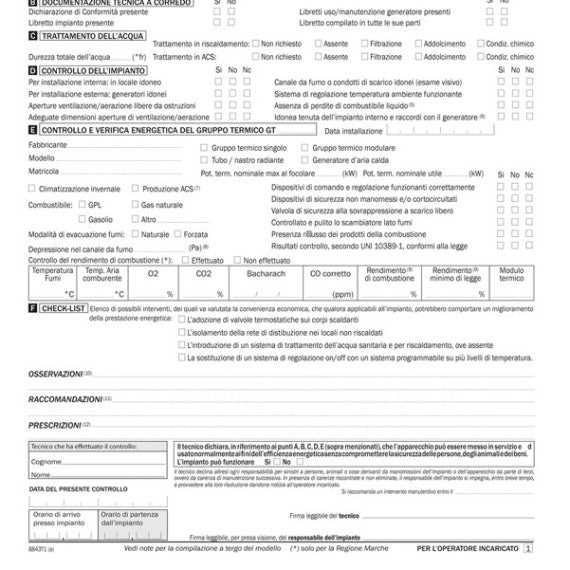Rapporto di controlla efficienza energetica T1 snap - 3 copie - DU8843T1000 - Data Ufficio