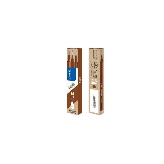 Refill a sfera Frixionball - punta 0,7mm - marrone - Pilot - conf. 3 pezzi