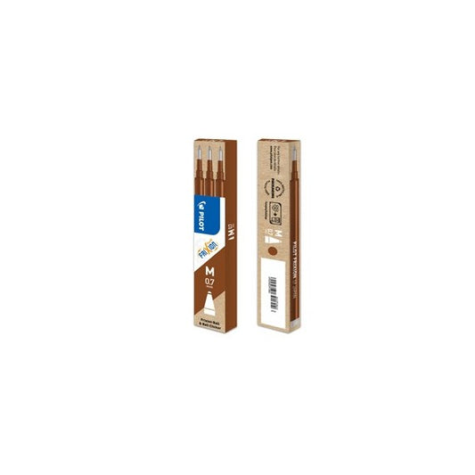 Refill a sfera Frixionball - punta 0,7mm - marrone - Pilot - conf. 3 pezzi