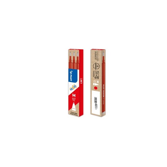 Refill a sfera Frixionball - punta 0,7mm  - rosso - Pilot - conf. 3 pezzi