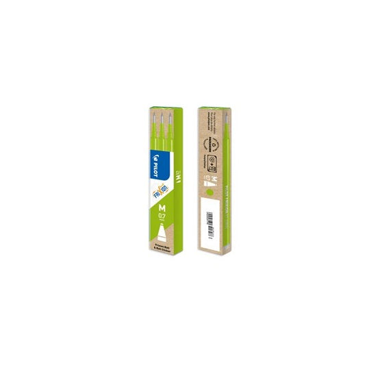 Refill a sfera Frixionball - punta 0,7mm - verde lime - Pilot - conf. 3 pezzi