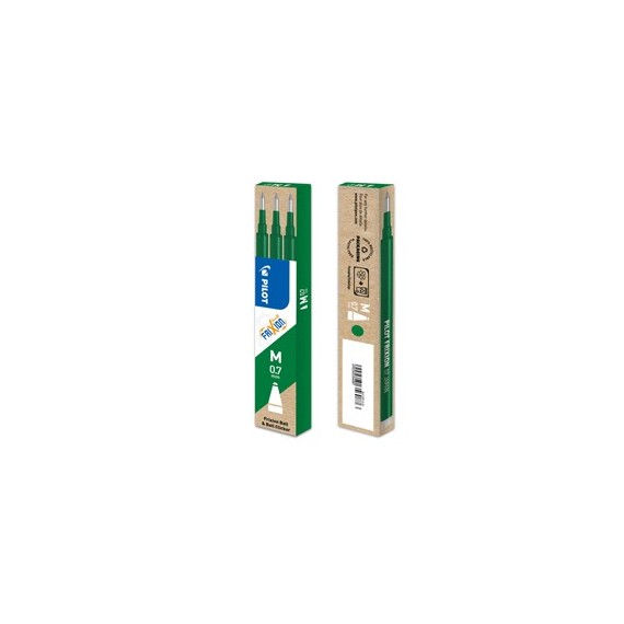 Refill a sfera Frixionball - punta 0,7mm - verde - Pilot - conf. 3 pezzi