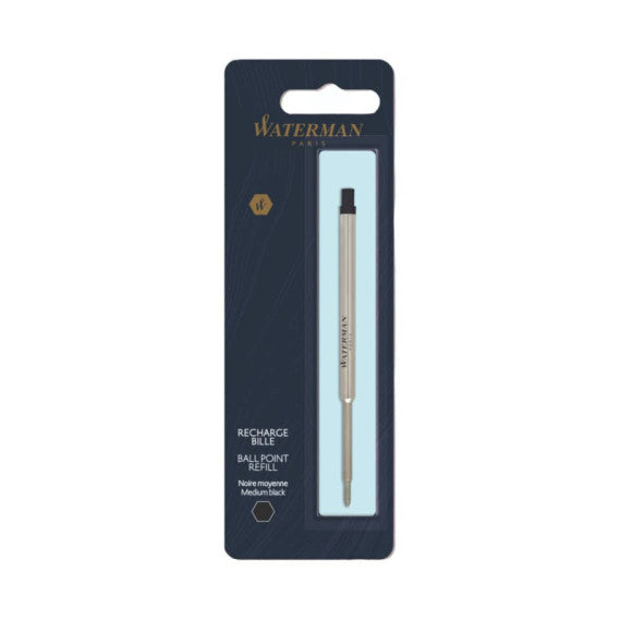 Refill penna a sfera Waterman in blister Waterman punta media - nero S0944480