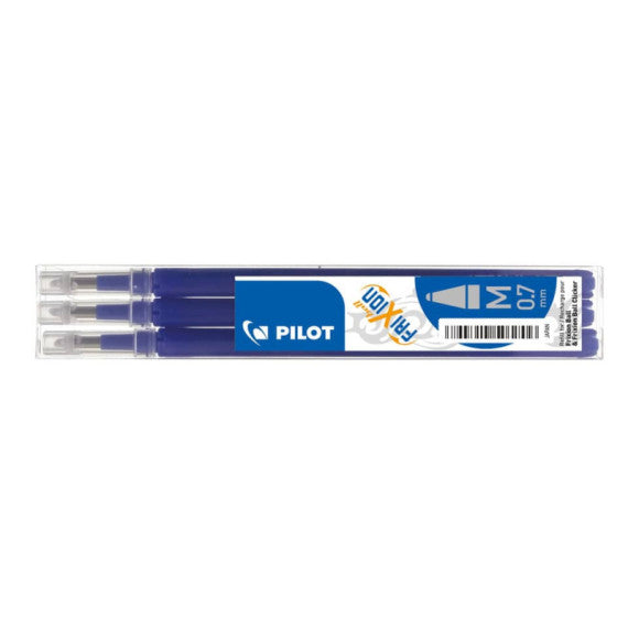 Refill penne a sfera Pilot Frixion Ball e Clicker 0,7 mm blu Set 3 pezzi - 006657