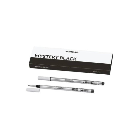 Refill per fineliner Montblanc Mystery Black M - conf. 2 pezzi - nero - MB128246