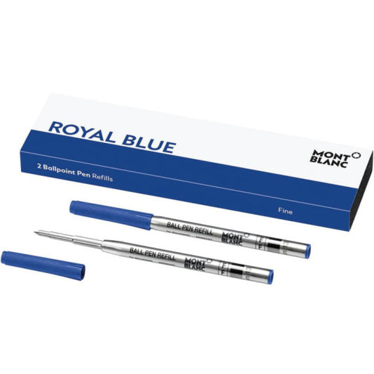 Refill per penne a sfera Montblanc punta fine - blu - conf. 2 pezzi - MB128213