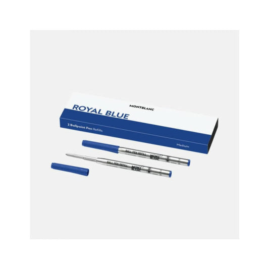 Refill per penne a sfera Montblanc punta media - blu - conf. 2 pezzi - MB128214