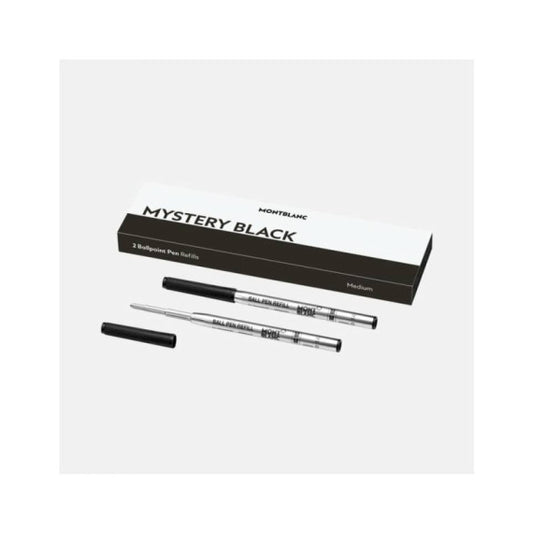Refill per penne a sfera Montblanc punta media - nero - blister 2 pezzi - MB128211