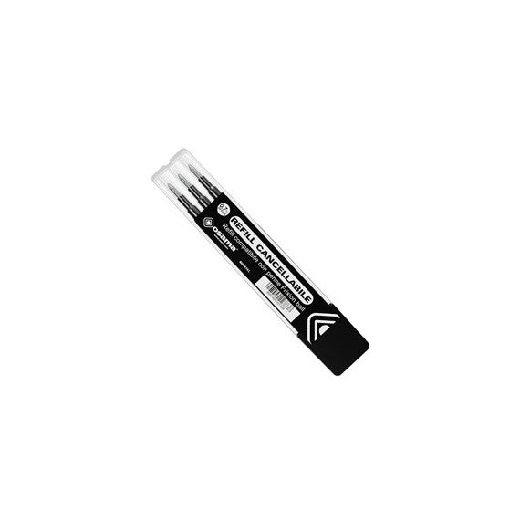 Refill per penne gel cancellabili - punta 0,7 mm - nero  - Osama - conf. 3 pezzi
