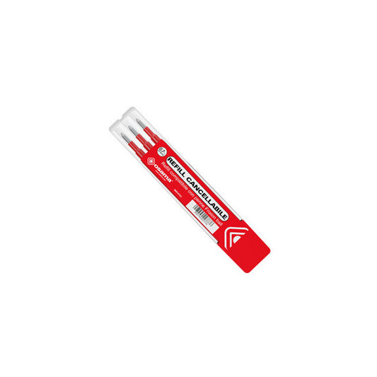 Refill per penne gel cancellabili  - punta 0,7 mm - rosso - Osama - conf. 3 pezzi