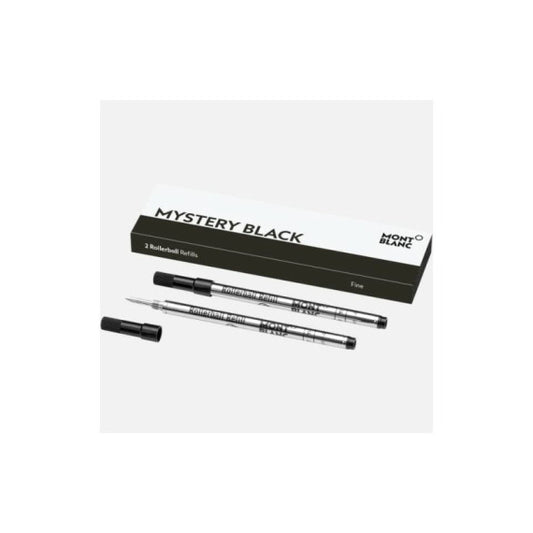 Refill per penne roller Montblanc punta fine - nero - conf. 2 pezzi - MB128230