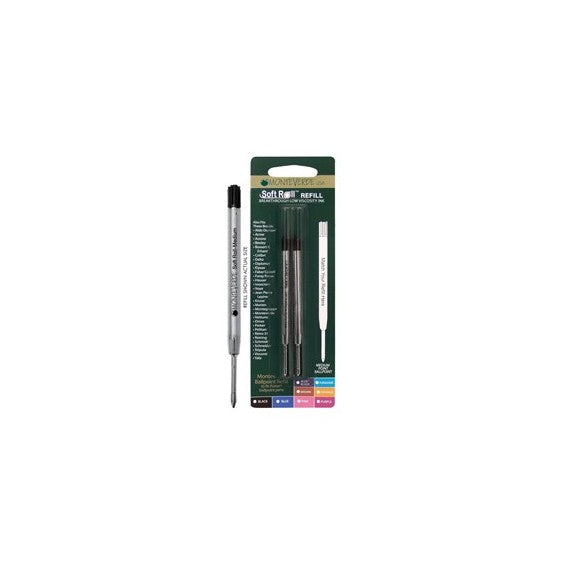 Refill per sfera Parker - punta media - nero  - Monteverde - conf. 2 pezzi
