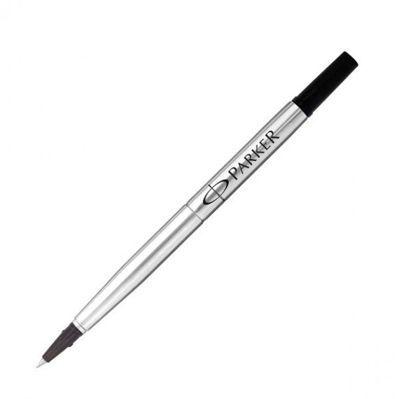 Refill roller Quink standard - punta fine - metallo - nero - Parker