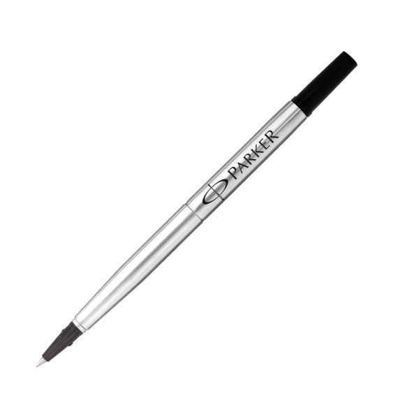 Refill roller Quink standard - punta media - metallo - nero - Parker