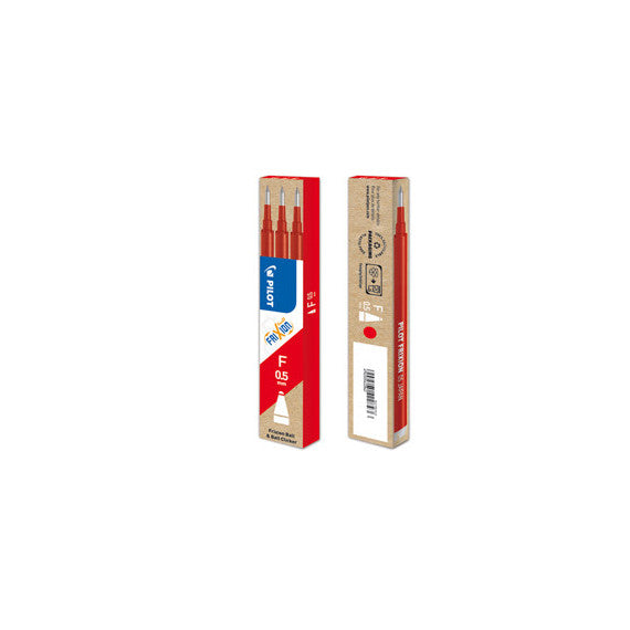 Refill sfera a scatto Frixionball Clicker - punta 0,5mm  - rosso - Pilot - conf. 3 pezzi