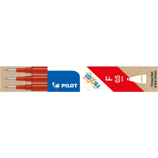 Refill sfera Pilot Frixion Ball 0,5 mm rosso Set 3 pezzi -6572