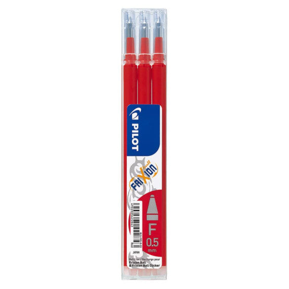 Refill sfera Pilot Frixion Ball 0,5 mm rosso Set 3 pezzi -6572