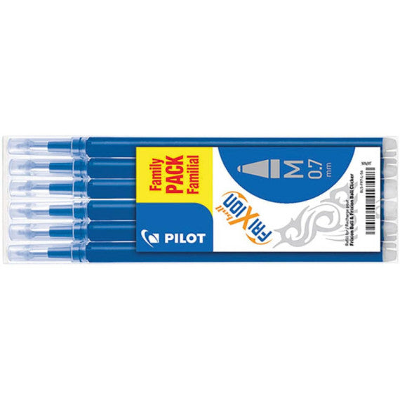 Refill sfera Pilot Frixion Ball e Clicker  0,7 mm blu Conf. 6 pezzi - 006643