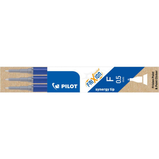 Refill sfera Pilot Frixion Point Clicker  0,5 mm blu set da 3 - 006421