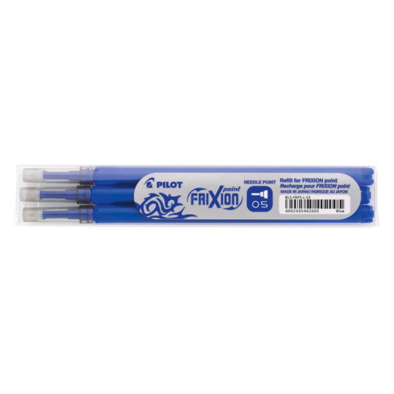 Refill sfera Pilot Frixion Point Clicker  0,5 mm blu set da 3 - 006421