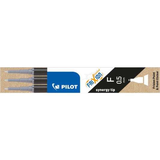 Refill sfera Pilot Frixion Point Clicker  0,5 mm nero set da 3 - 006420
