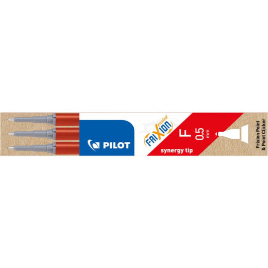 Refill sfera Pilot Frixion Point Clicker  0,5 mm rosso set da 3 - 006422