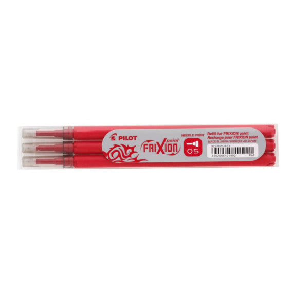 Refill sfera Pilot Frixion Point Clicker  0,5 mm rosso set da 3 - 006422