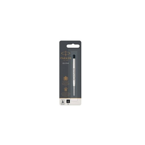 Refill sfera Quink standard  - punta large - metallo - nero - Parker