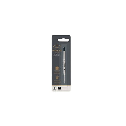 Refill sfera Quink standard  - punta large - metallo - nero - Parker