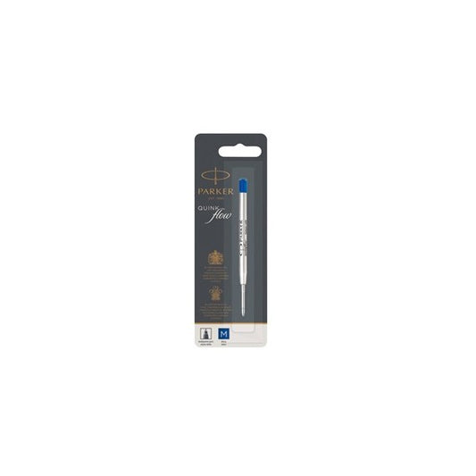 Refill sfera QuinkFlow - punta media - metallo - blu  - Parker