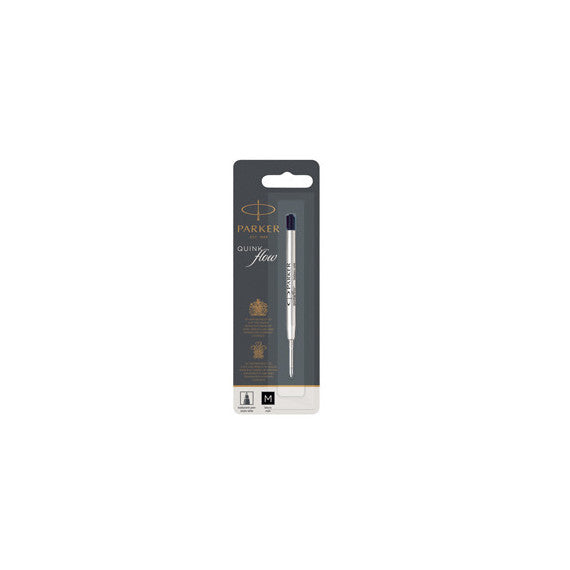 Refill sfera QuinkFlow - punta media - metallo - nero  - Parker