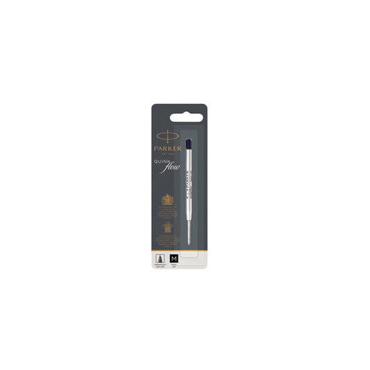 Refill sfera QuinkFlow - punta media - metallo - nero  - Parker