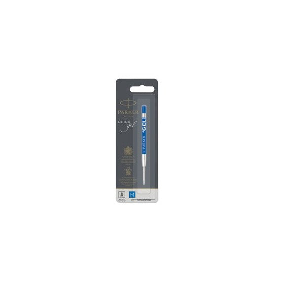 Refill sfera QuinkGel - punta media - metallo - blu - Parker