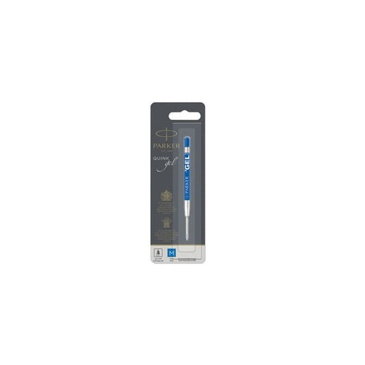 Refill sfera QuinkGel - punta media - metallo - blu - Parker