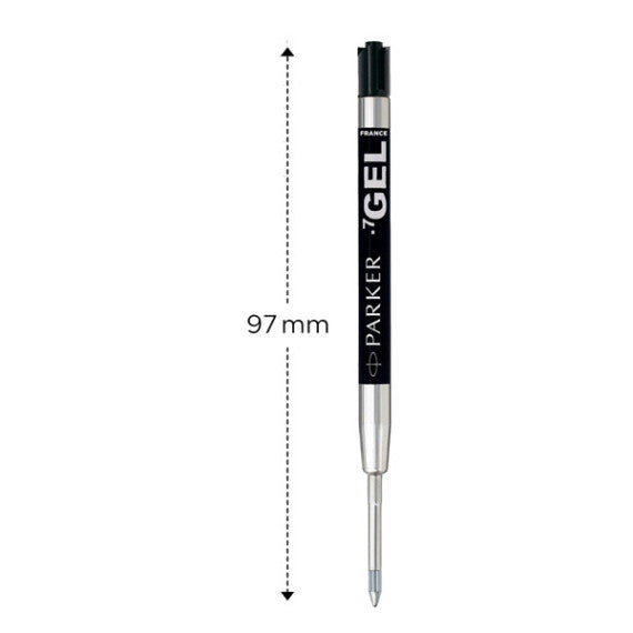 Refill sfera  QuinkGel - punta media - metallo - nero - Parker