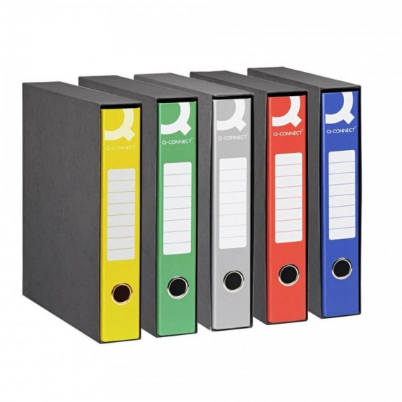 Registratore commerciale con custodia Q-Connect dorso 5 cm - 28,5x31,3 cm - blu RQ-CON-U5BL