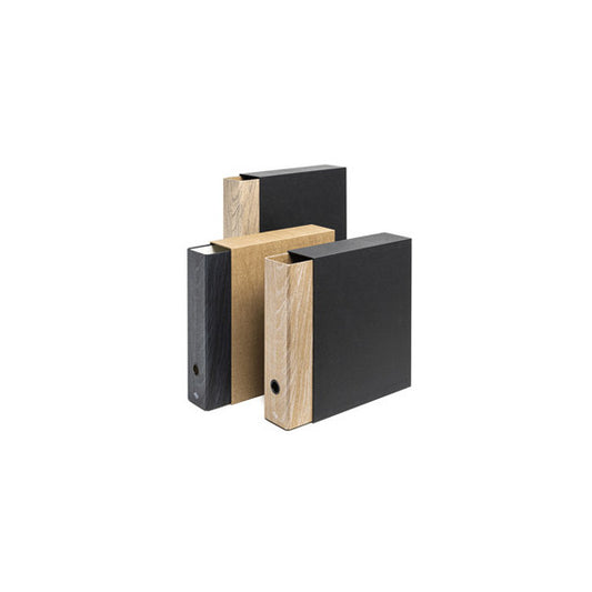 Registratore con custodia Colorosa Wood - 23 x 33 cm - dorso 8 cm - colori assortiti - Ri,Plast