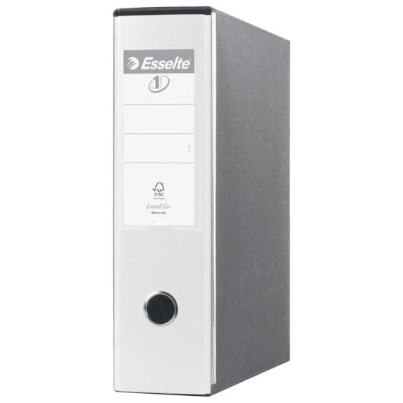 Registratore con custodia Esselte G53 Eurofile commerciale Dorso 8 cm cartone rivestito in PP bianco vivida- 390753040