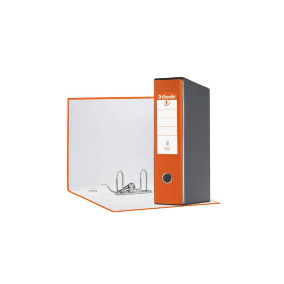 Registratore con custodia Esselte G55 Eurofile protocollo dorso 8 cm cartone rivestito in PP arancione - 390755200